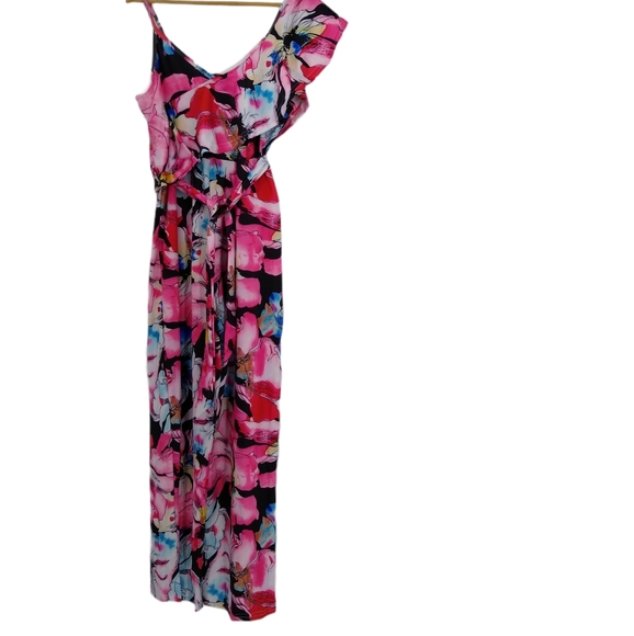 Sexy Floral Long Pants Romper Jumpsuit - Picture 3 of 6